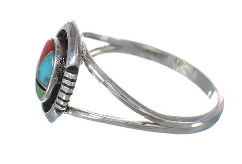 Sterling Silver Multicolor Jewelry Southwest Ring Size 5-3/4 MX60864